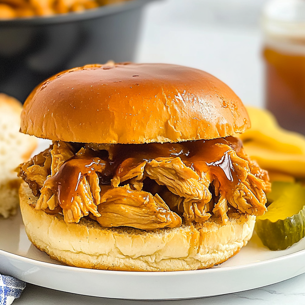 Slow Cooker Hot Honey Chicken Sandwiches
