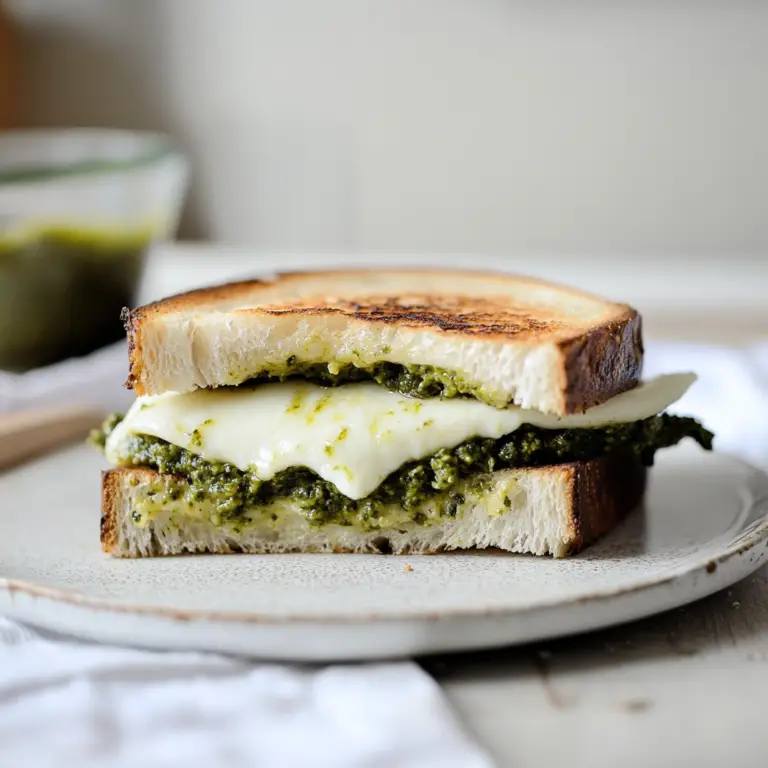 Pesto Mozzarella Grilled Cheese