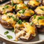Jalapeno Popper Stuffed Mushrooms