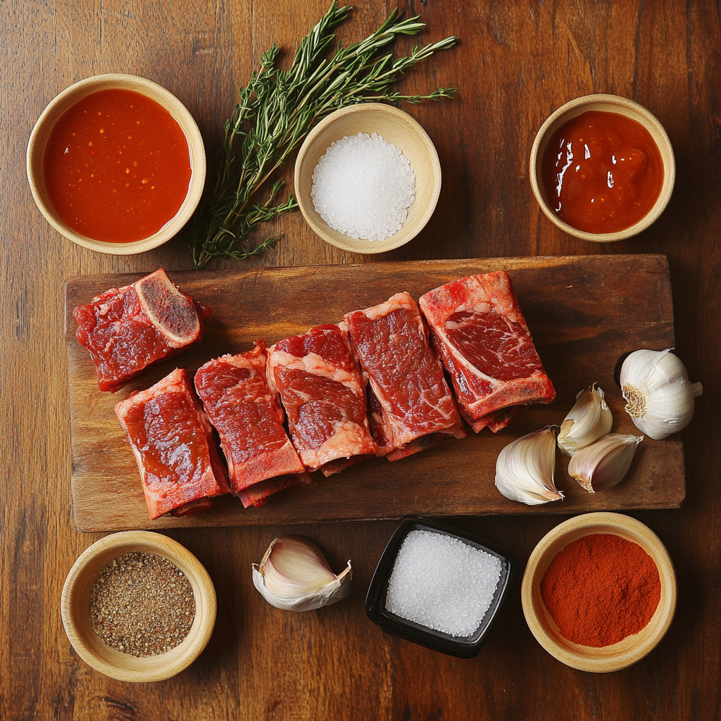Juicy Slow-Cooked BBQ Short Ribs ingredients