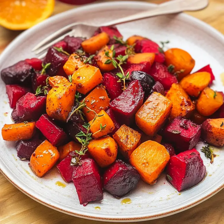 Maple Roasted Beets and Carrots