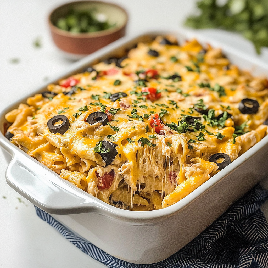 Mexican Chicken Pasta Casserole