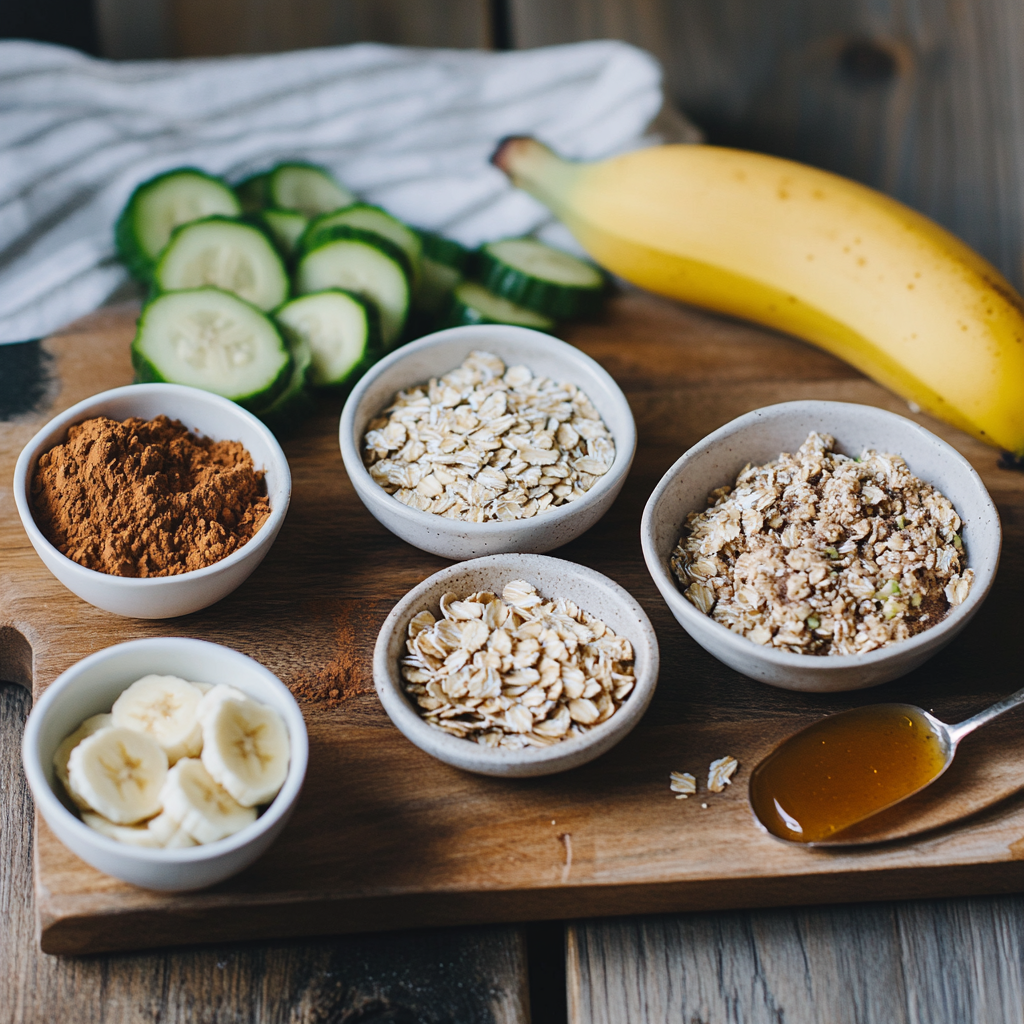 Oatmeal Banana Zucchini Breakfast Cookies ingredients