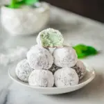 Peppermint Snowball Cookies