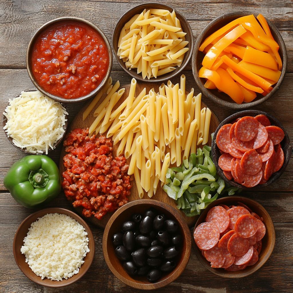 Pizza Casserole ingredients