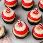 Santa Hat Cupcakes