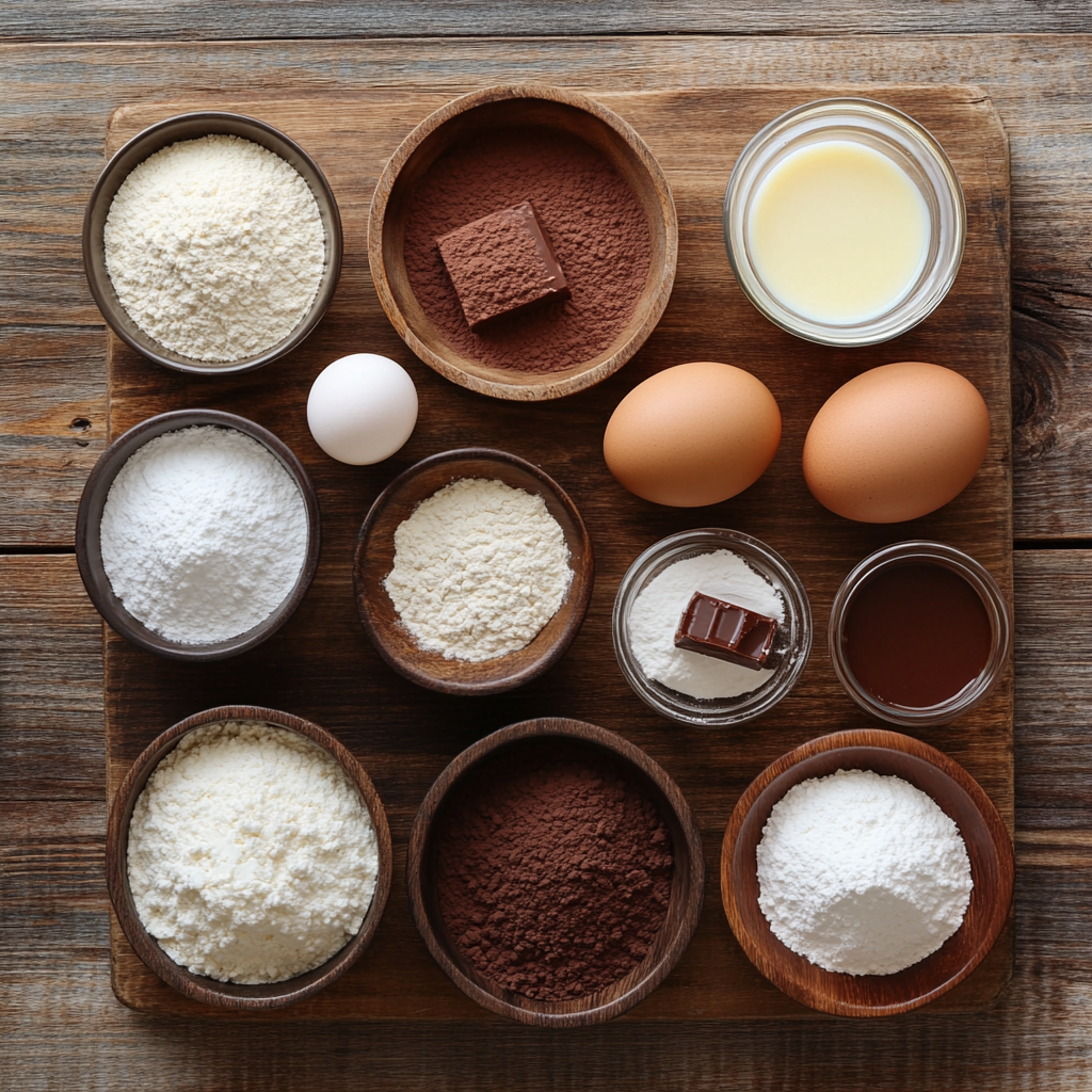 Santa Hat Cupcakes ingredients