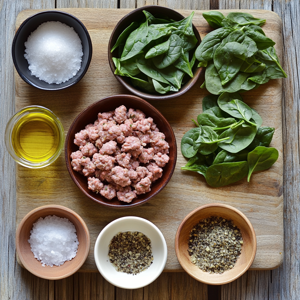Spinach & Ground Turkey Breakfast Sausages ingredients