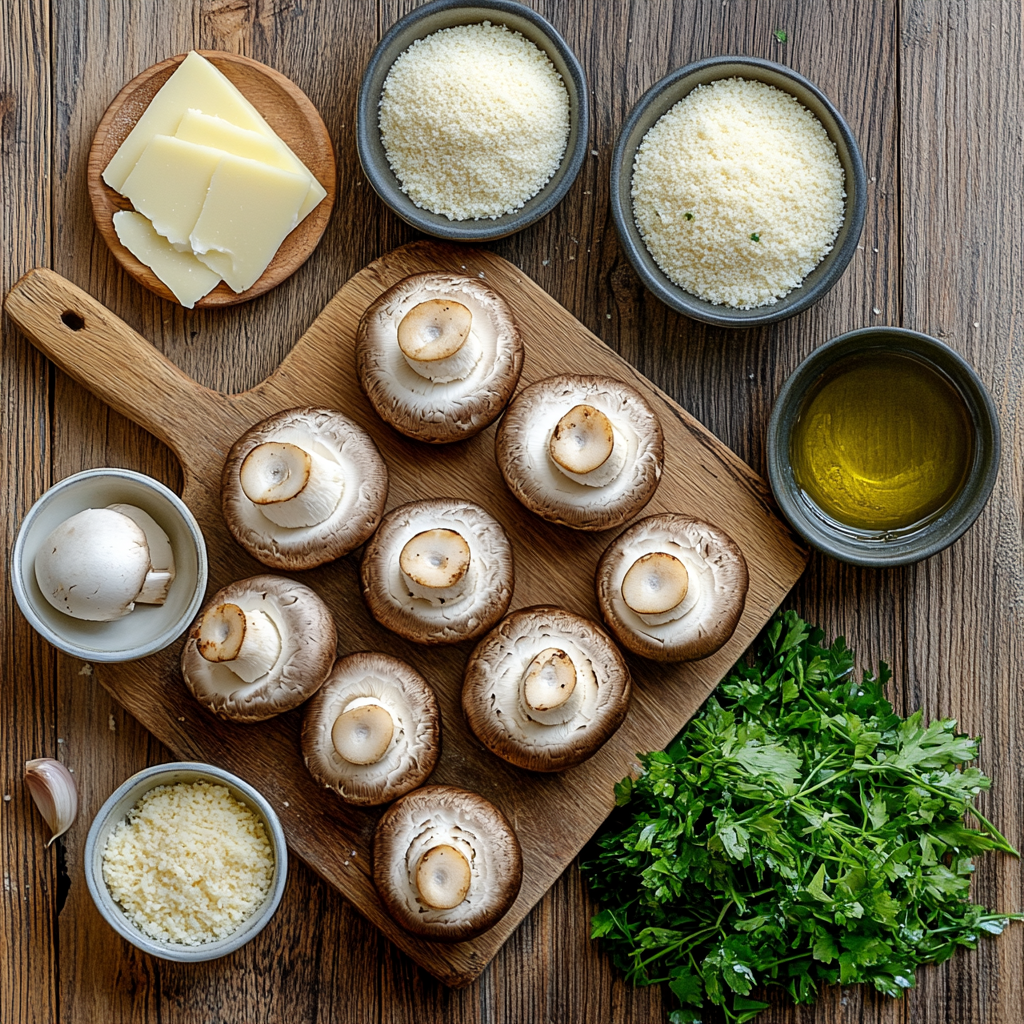 Stuffed Mushrooms with Cream Cheese ingredients