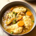 Turkey Soup with Sweet Potato Dumplings