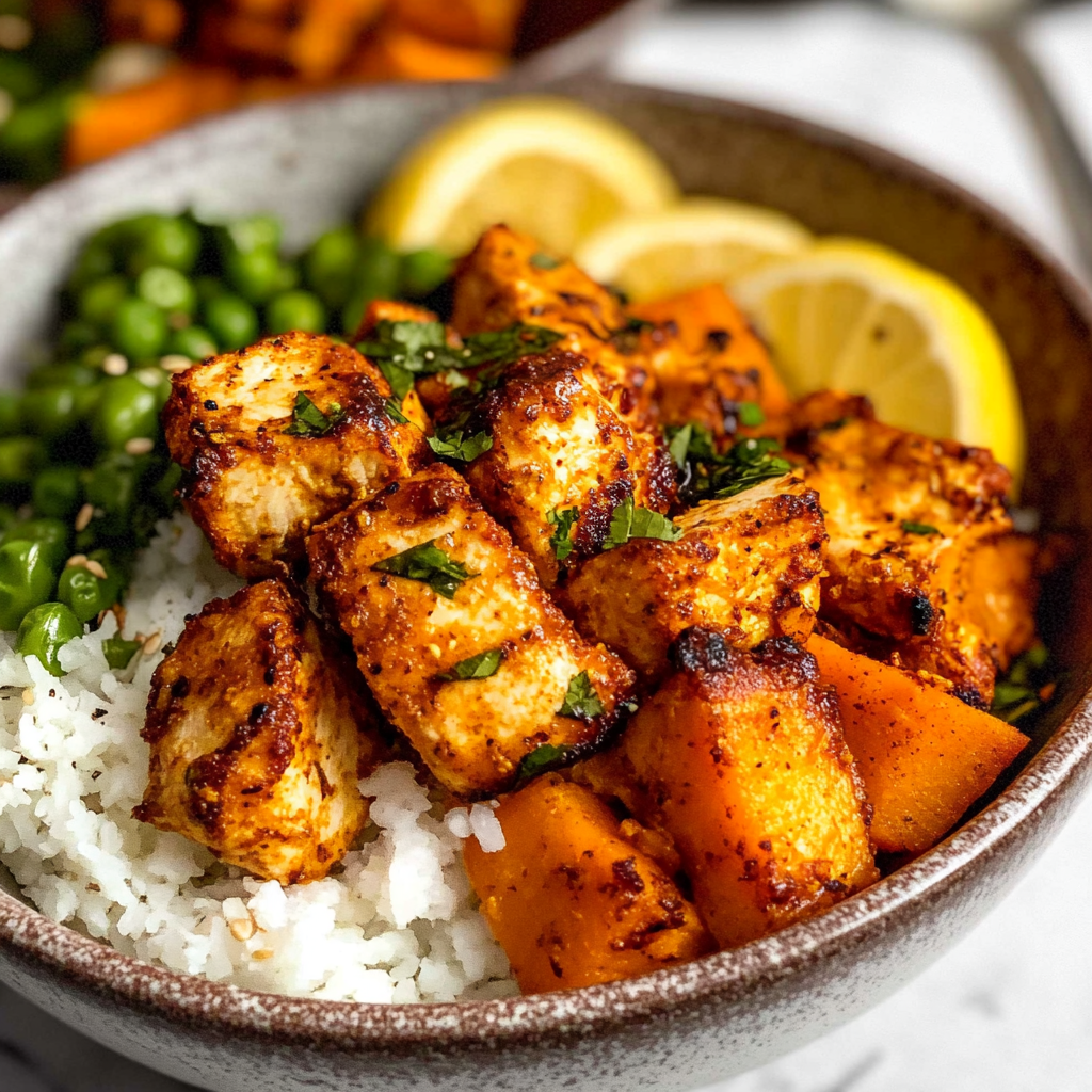 Sweet Potato & Lemon Chicken Bowls