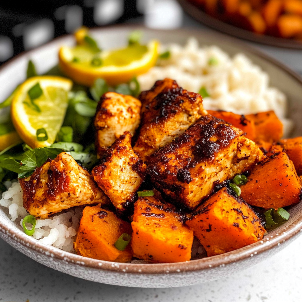 Sweet Potato & Lemon Chicken Bowls