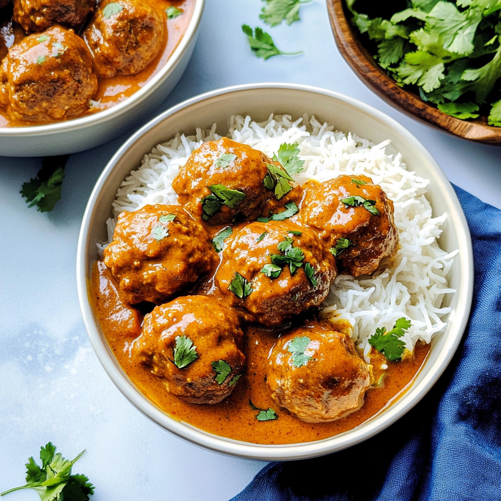 Tikka Masala Meatballs in Creamy Sauce