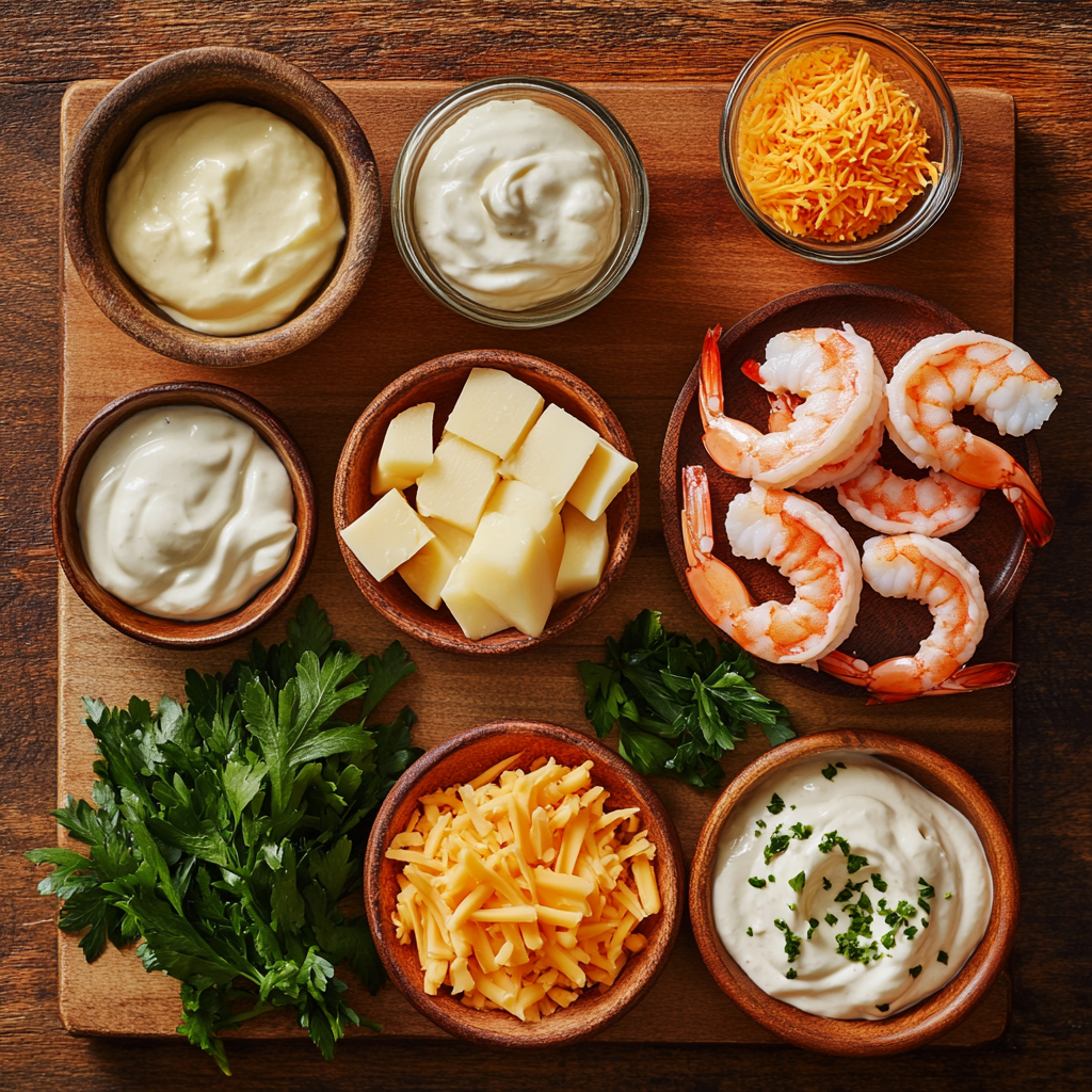 Baked Shrimp Dip ingredients