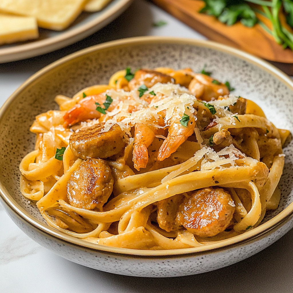 Cajun Pasta with Sausage, Shrimp & Chicken