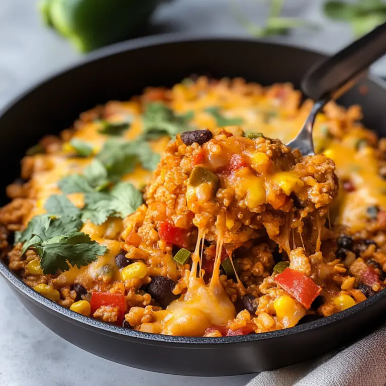Cheesy One Pot Taco Rice