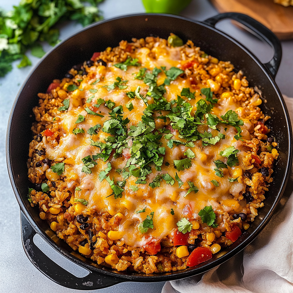 Cheesy One Pot Taco Rice