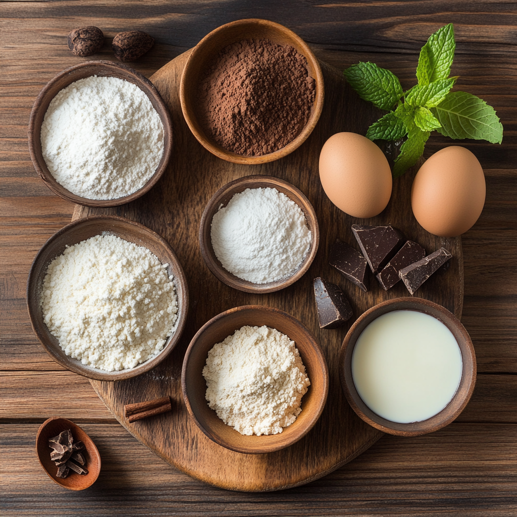 Chocolate Peppermint Cake ingredients