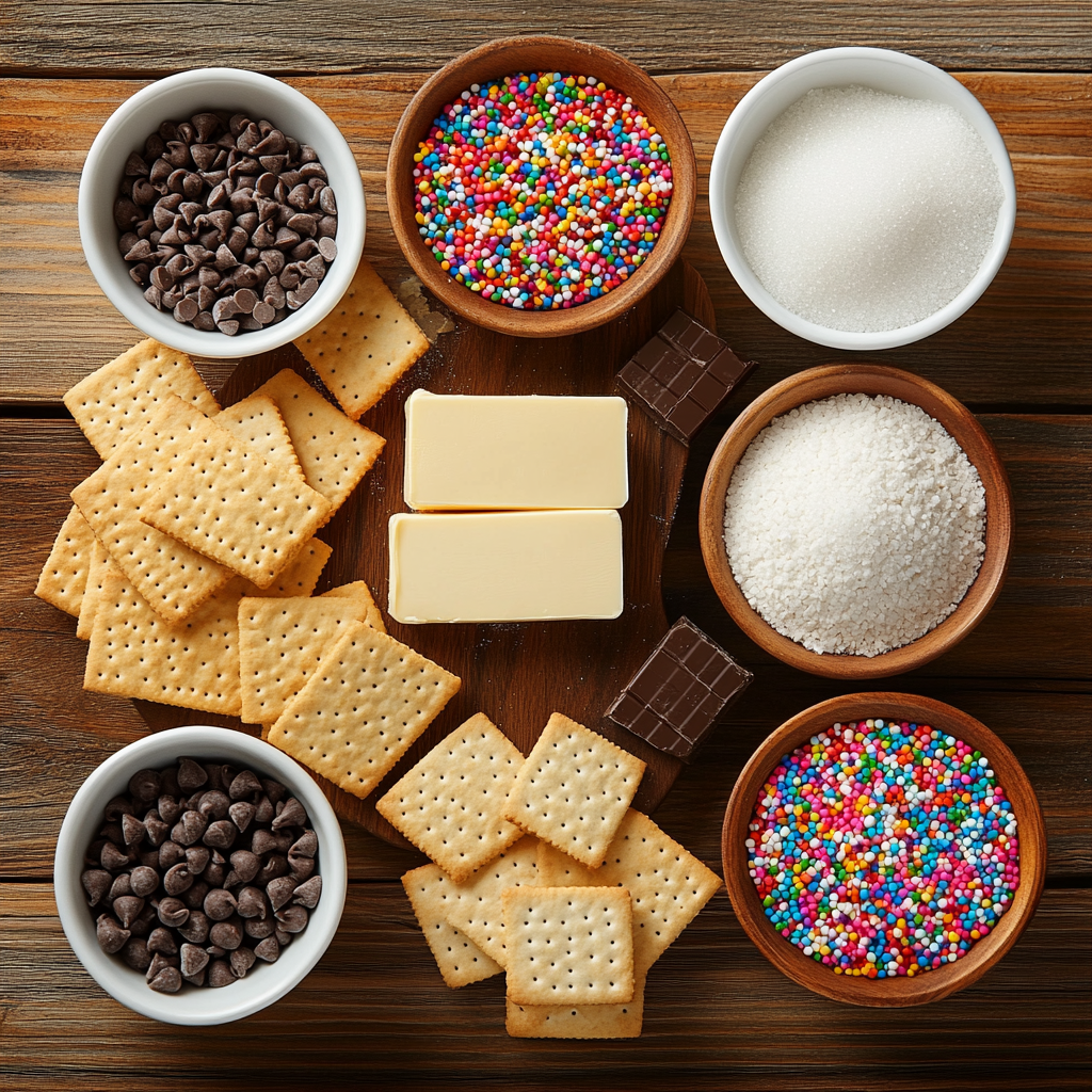 Christmas Crack Cookies ingredients