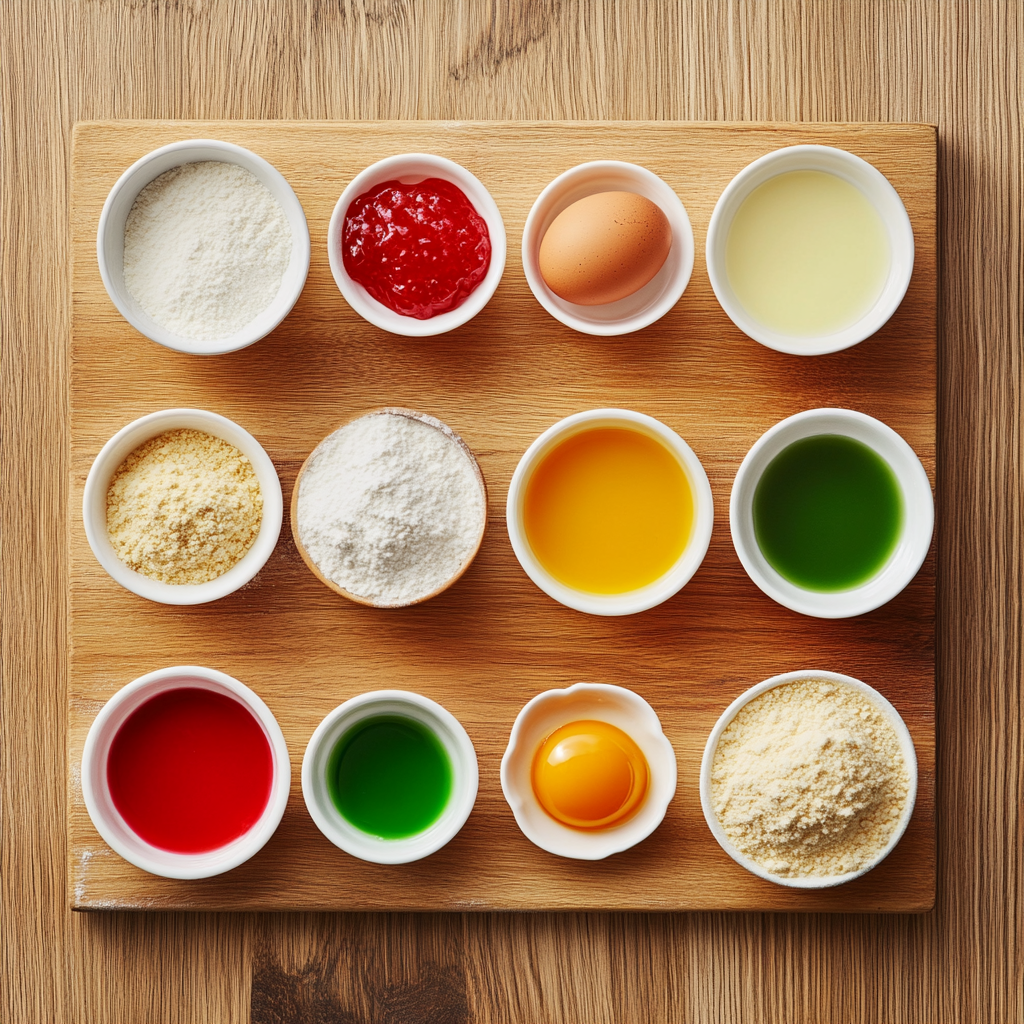 Christmas Pinwheel Cookies ingredients