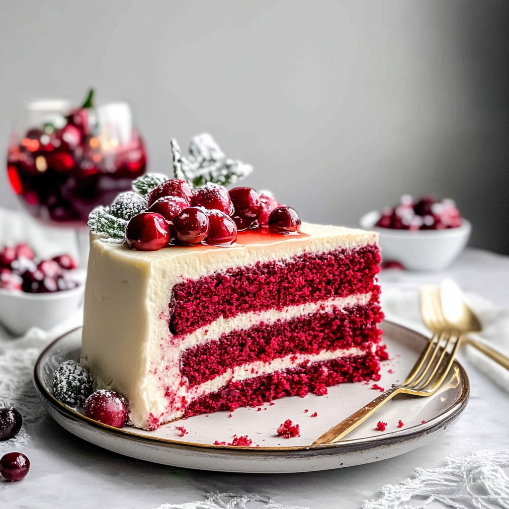 Christmas Red Velvet Cheesecake