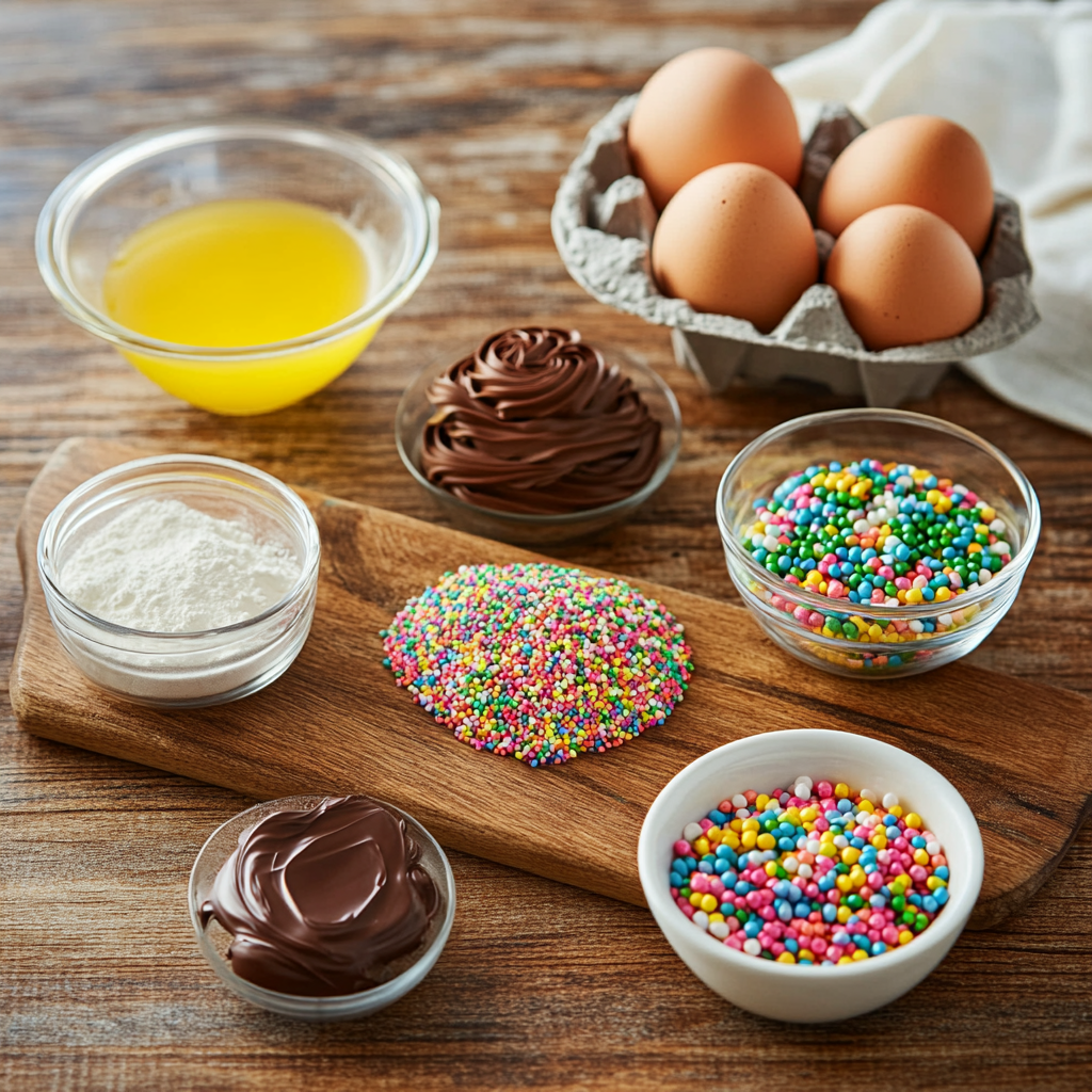 Christmas Tree Cake Balls ingredients