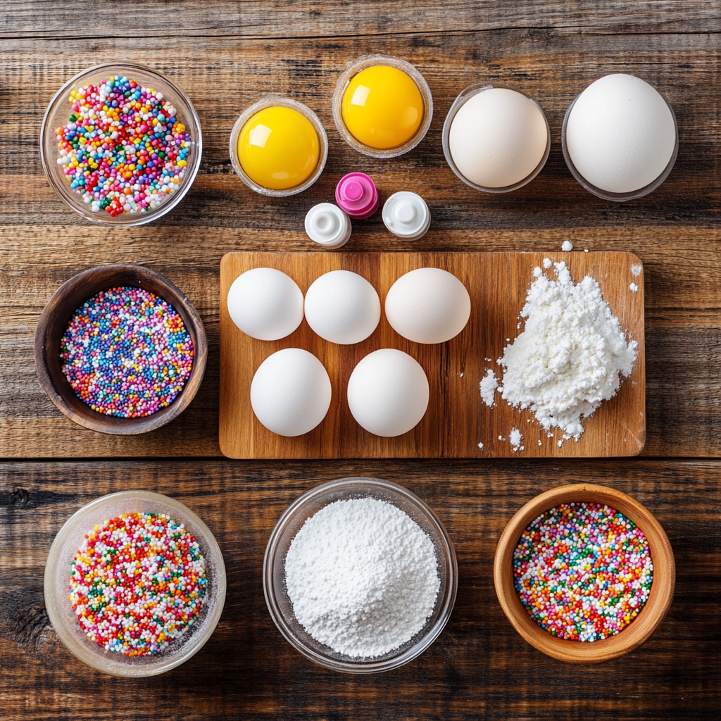 Christmas Tree Meringue Cookies ingredients