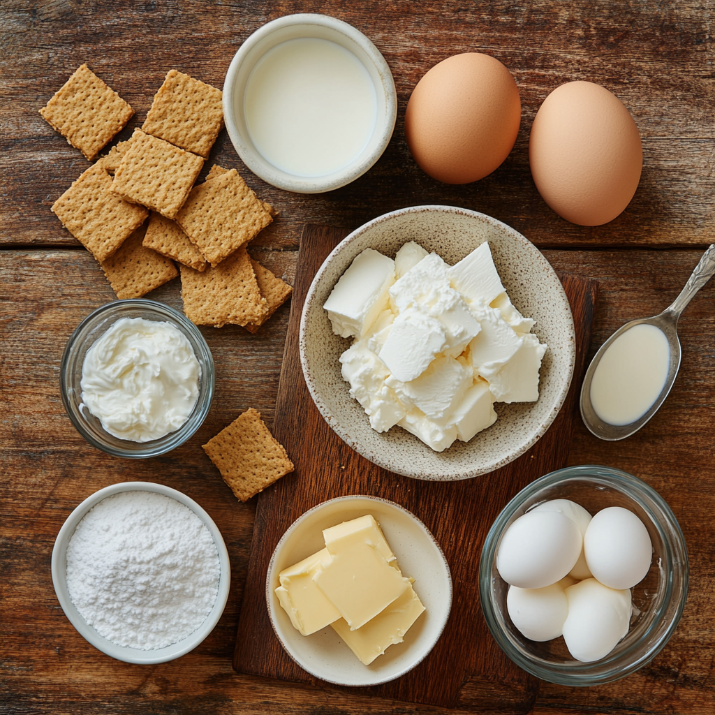 Classic Cheesecake ingredients