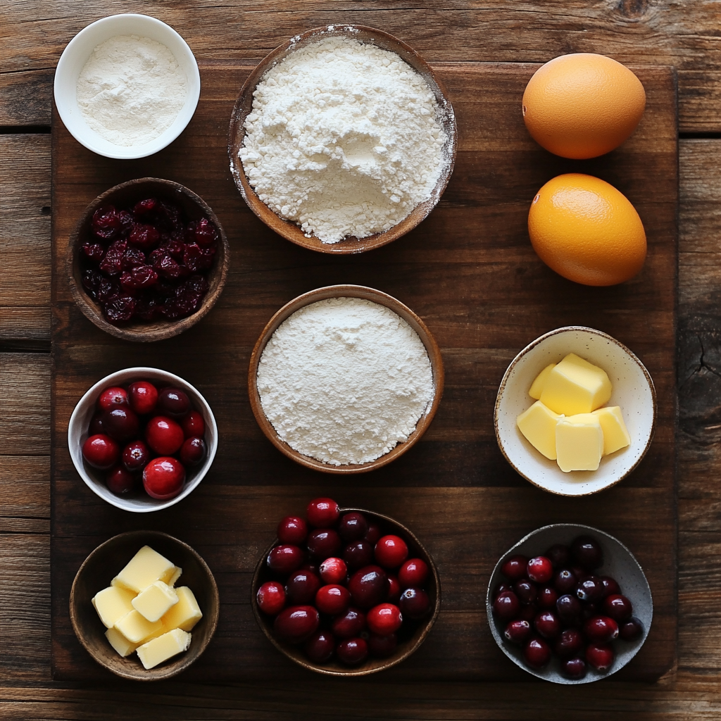 Cranberry Orange Bread ingredients