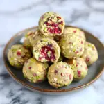 Cranberry Pistachio White Chocolate Truffles