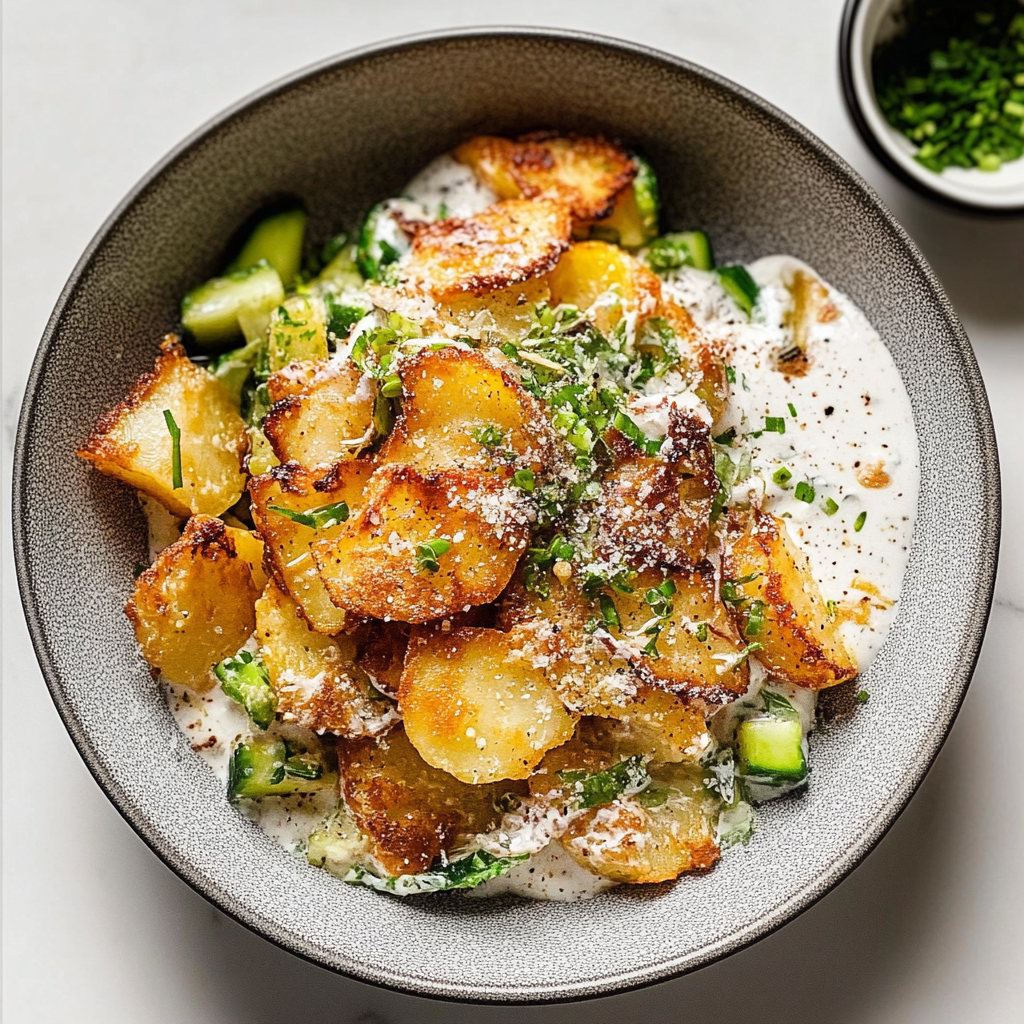Crispy Smashed Potatoes Salad