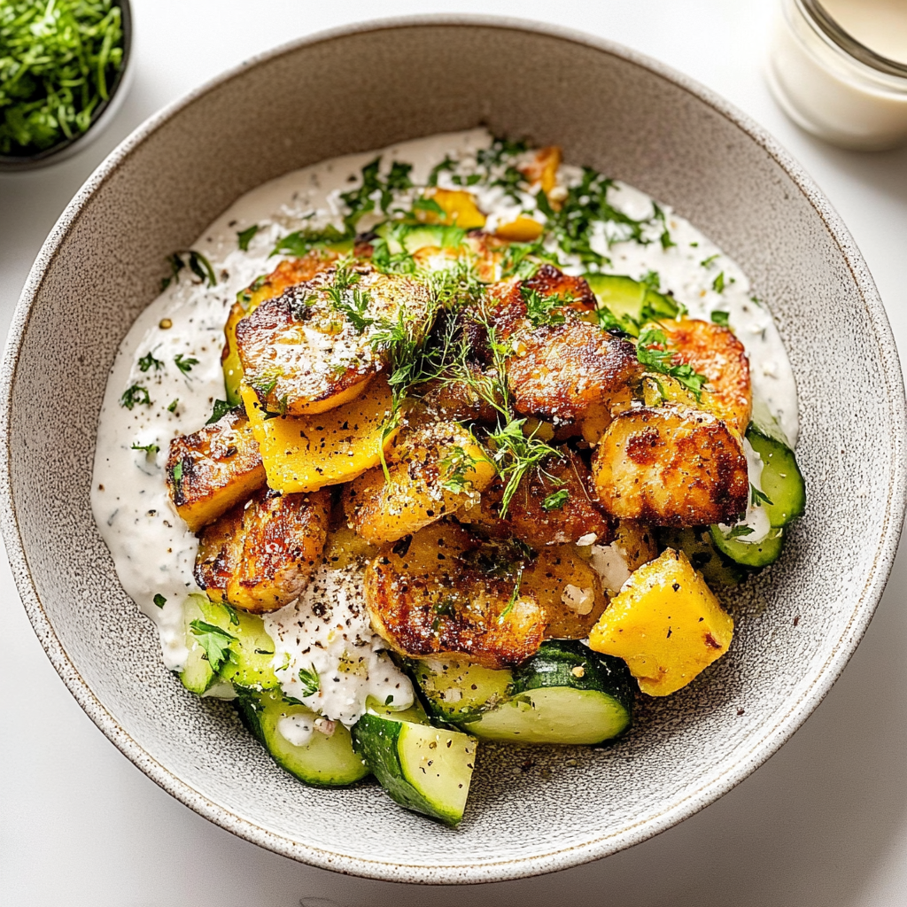 Crispy Smashed Potatoes Salad