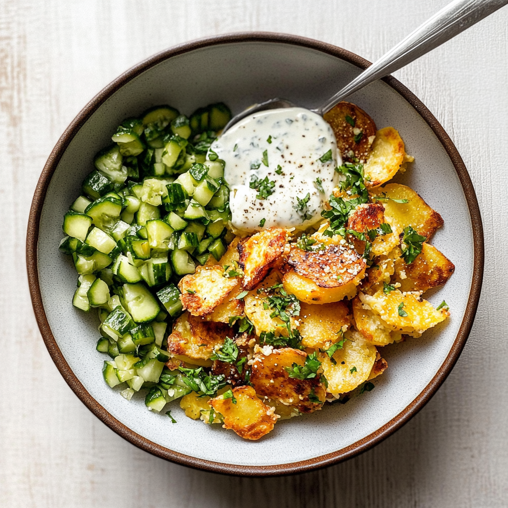 Crispy Smashed Potatoes Salad