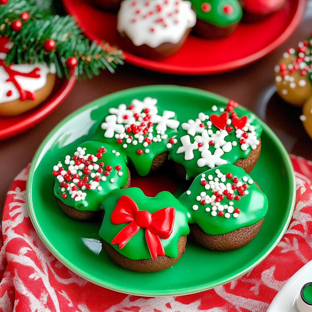 Easy Christmas Wreath Cookies