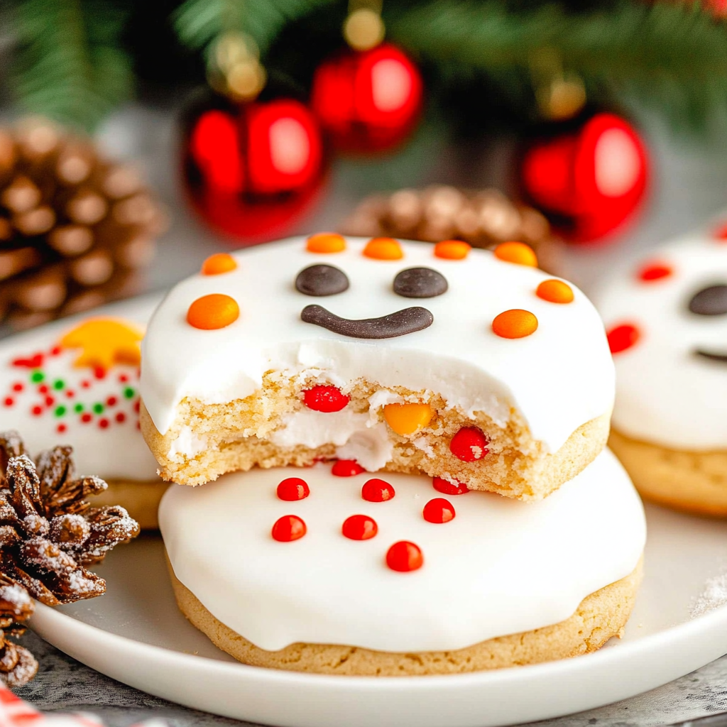 Easy Oreo Snowman Cookies