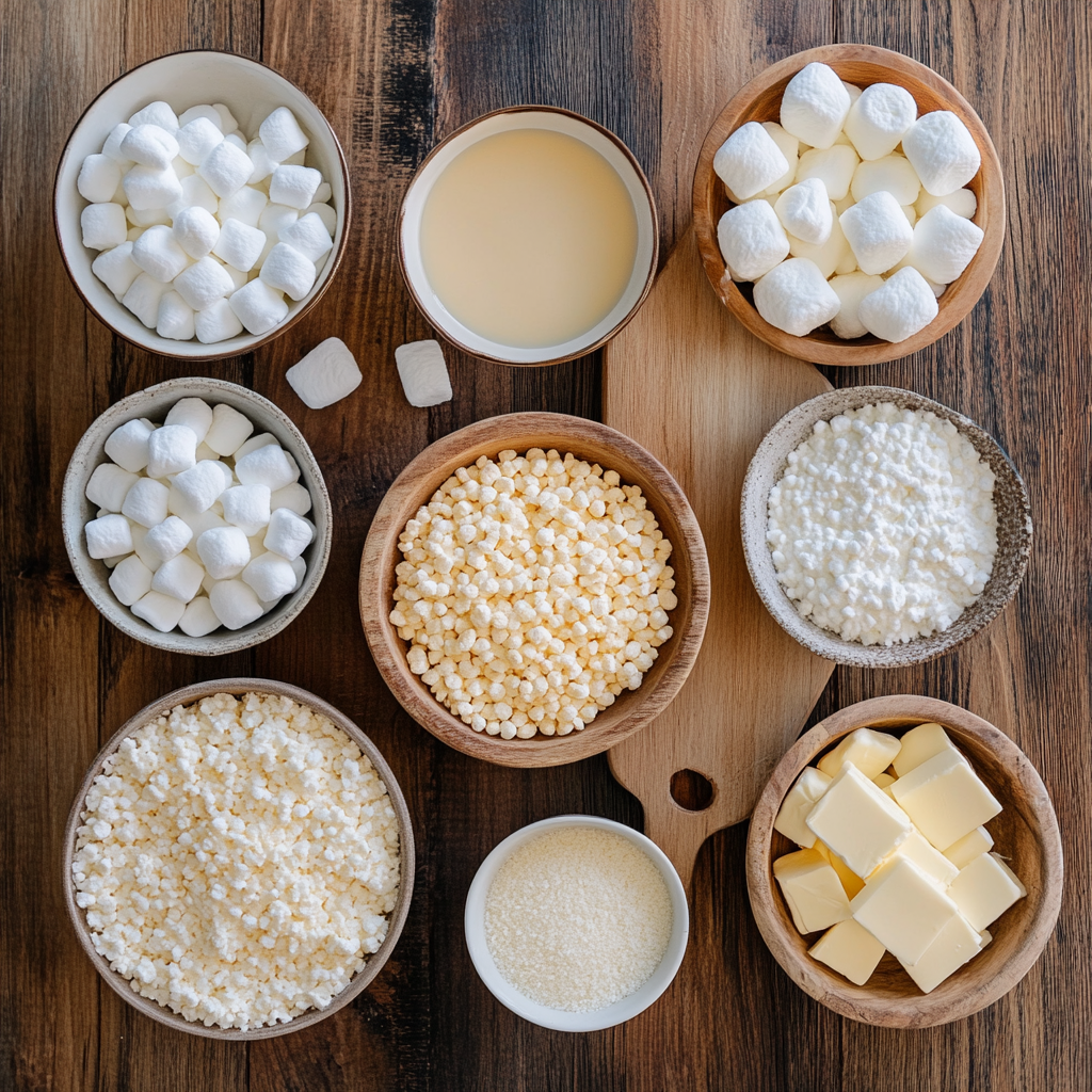 Eggnog Rice Krispie Treats ingredients