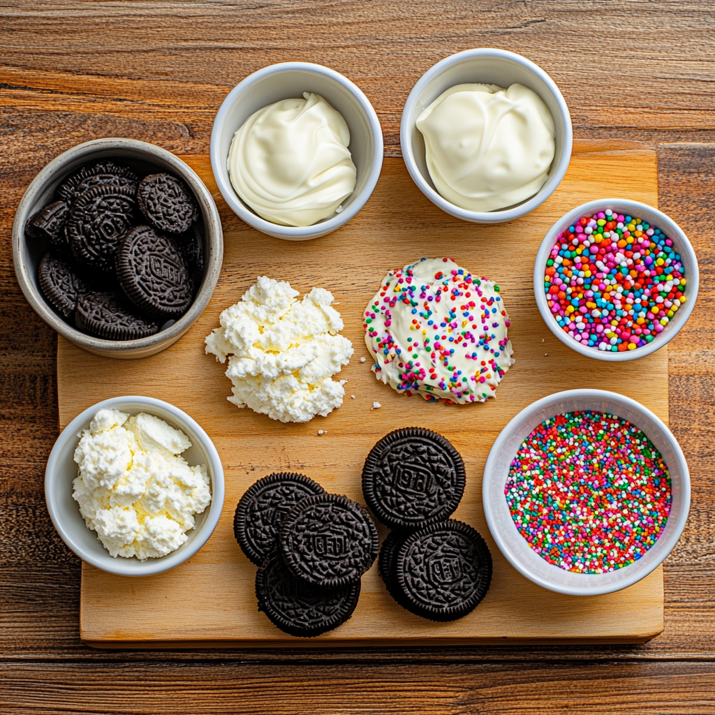 Festive Christmas Oreo Balls ingredients