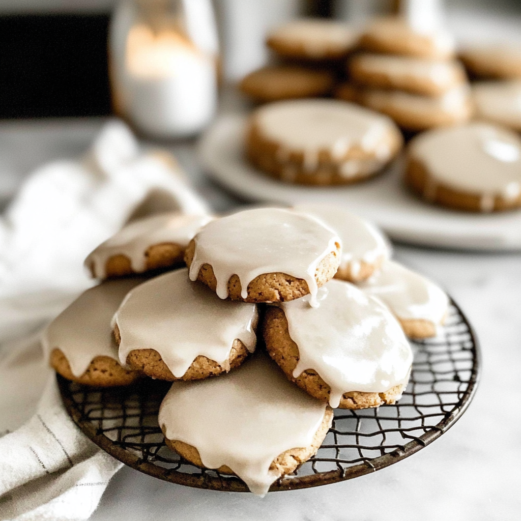 Frosted Big & Chewy Gingerbread Cookies