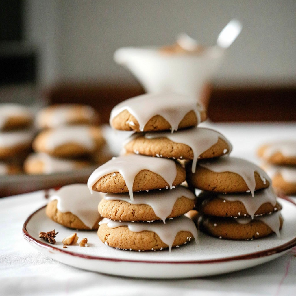 Frosted Big & Chewy Gingerbread Cookies