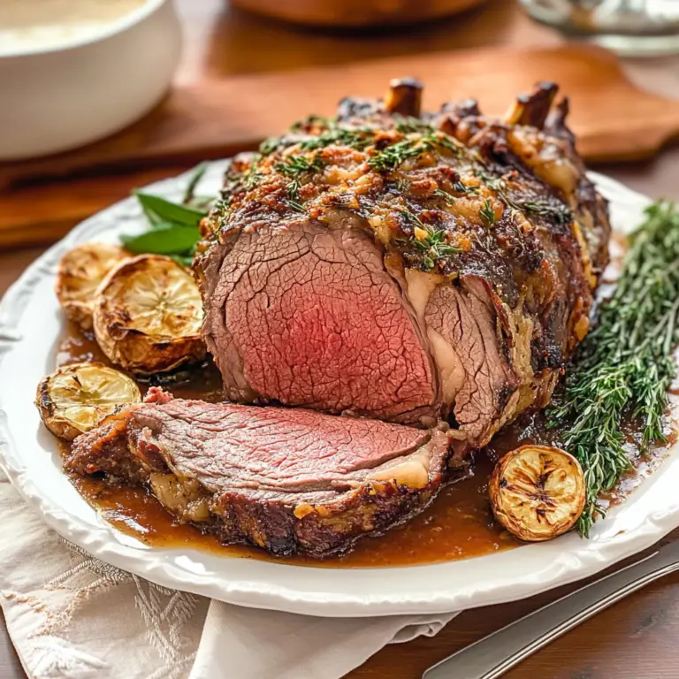 Garlic Herb Standing Rib Roast