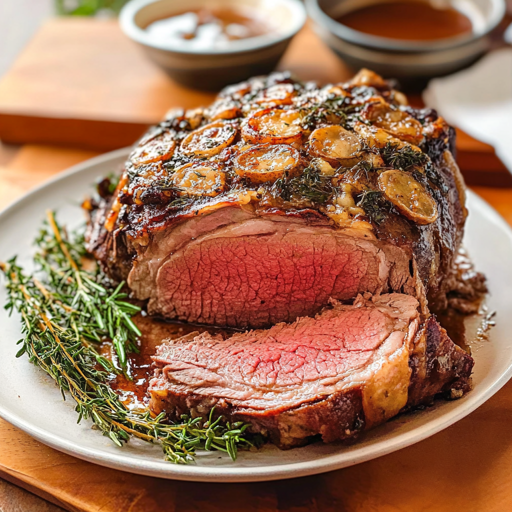 Garlic Herb Standing Rib Roast