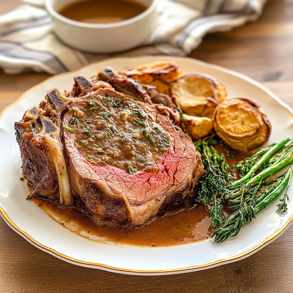 Garlic Herb Standing Rib Roast