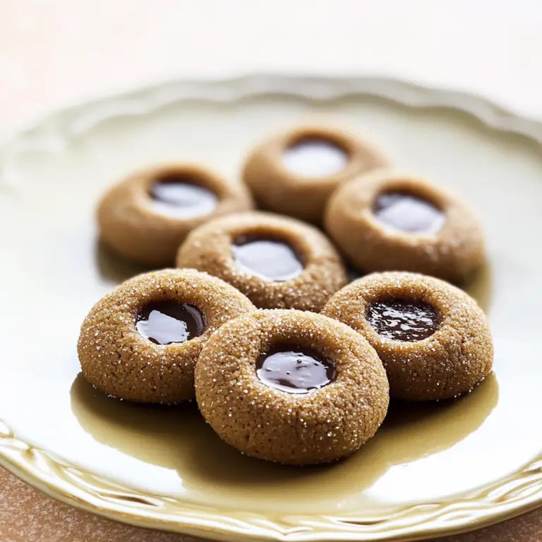 Gingerbread Thumbprint Cookies