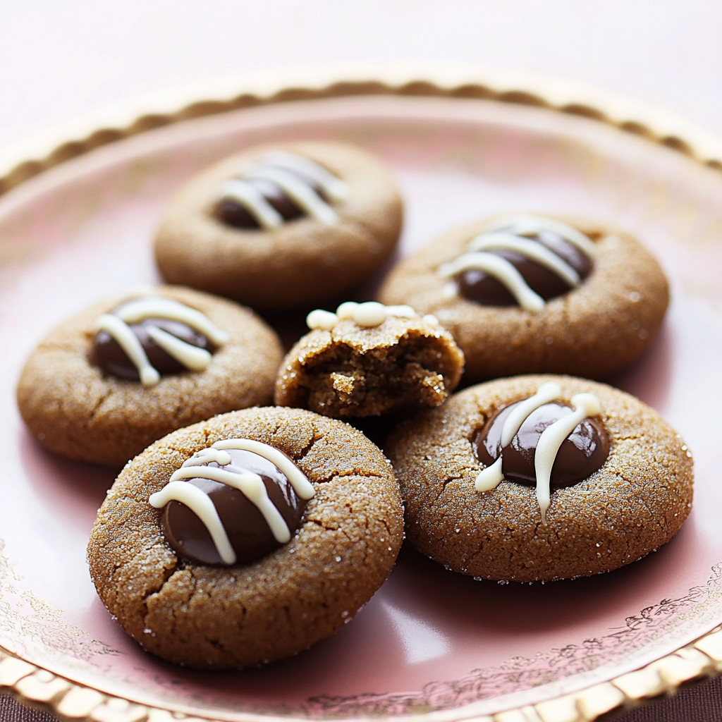 Gingerbread Thumbprint Cookies