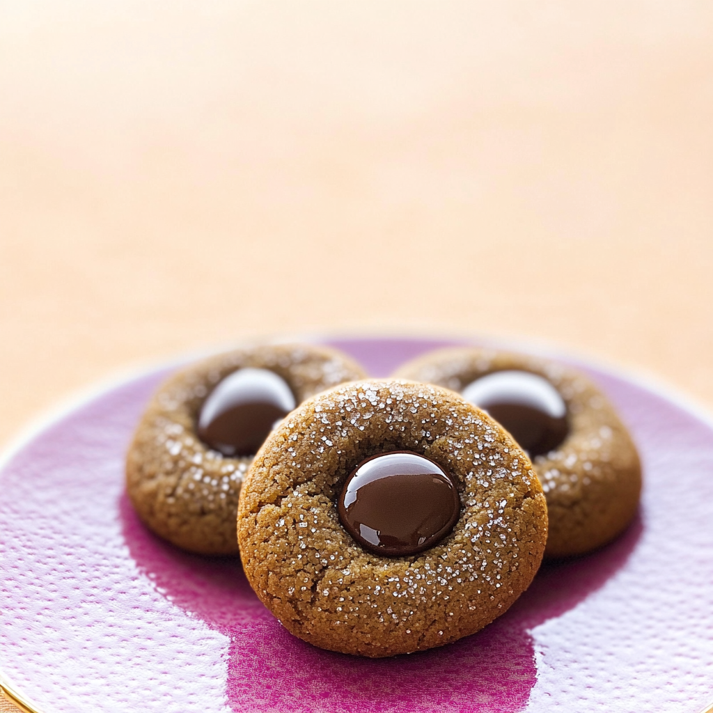 Gingerbread Thumbprint Cookies