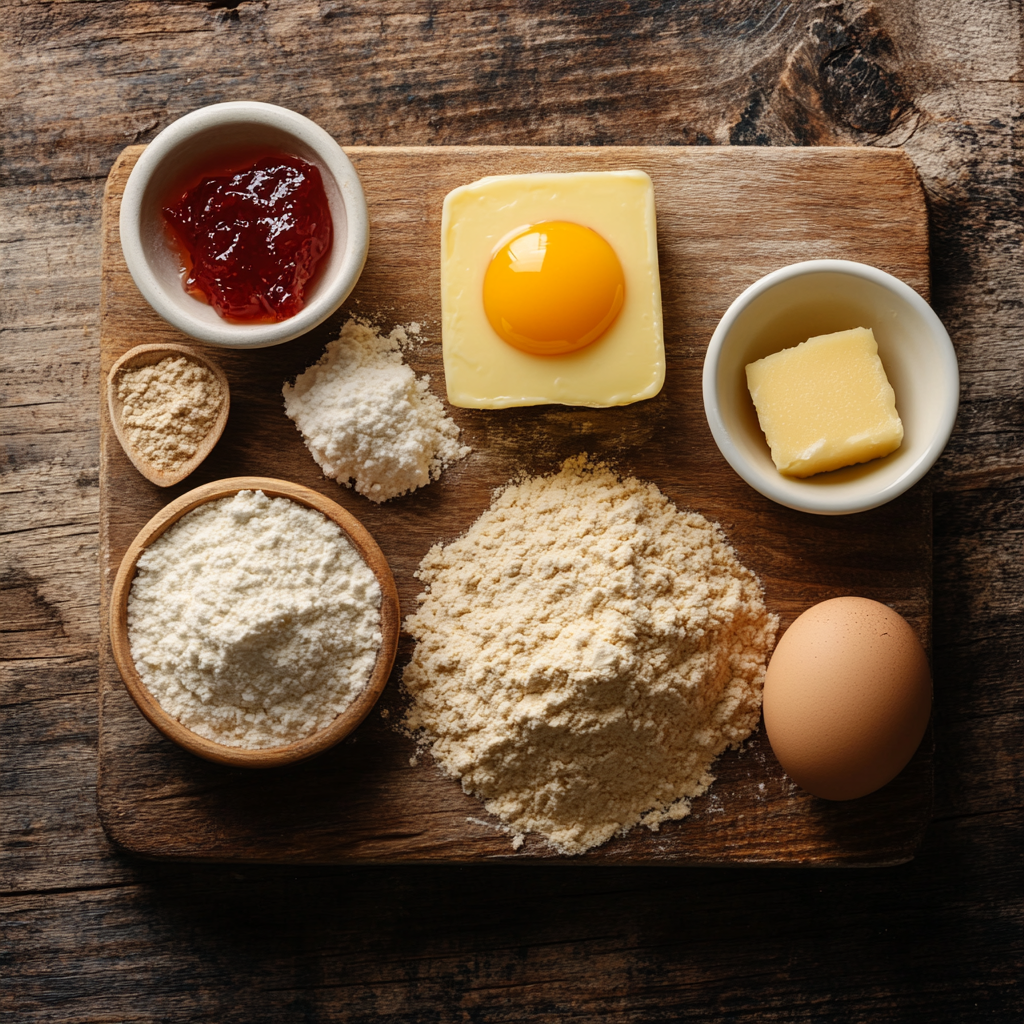 Gingerbread Thumbprint Cookies ingredients