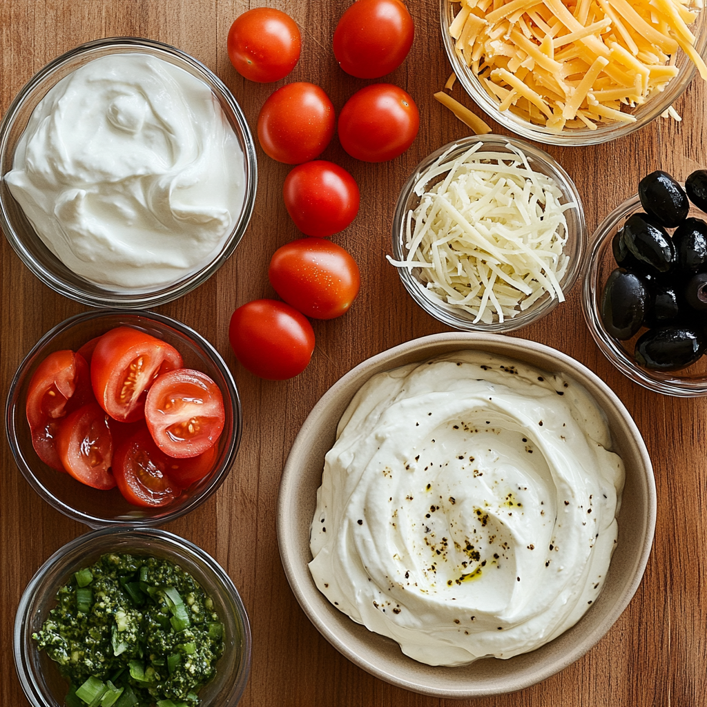 Grinch Dip ingredients