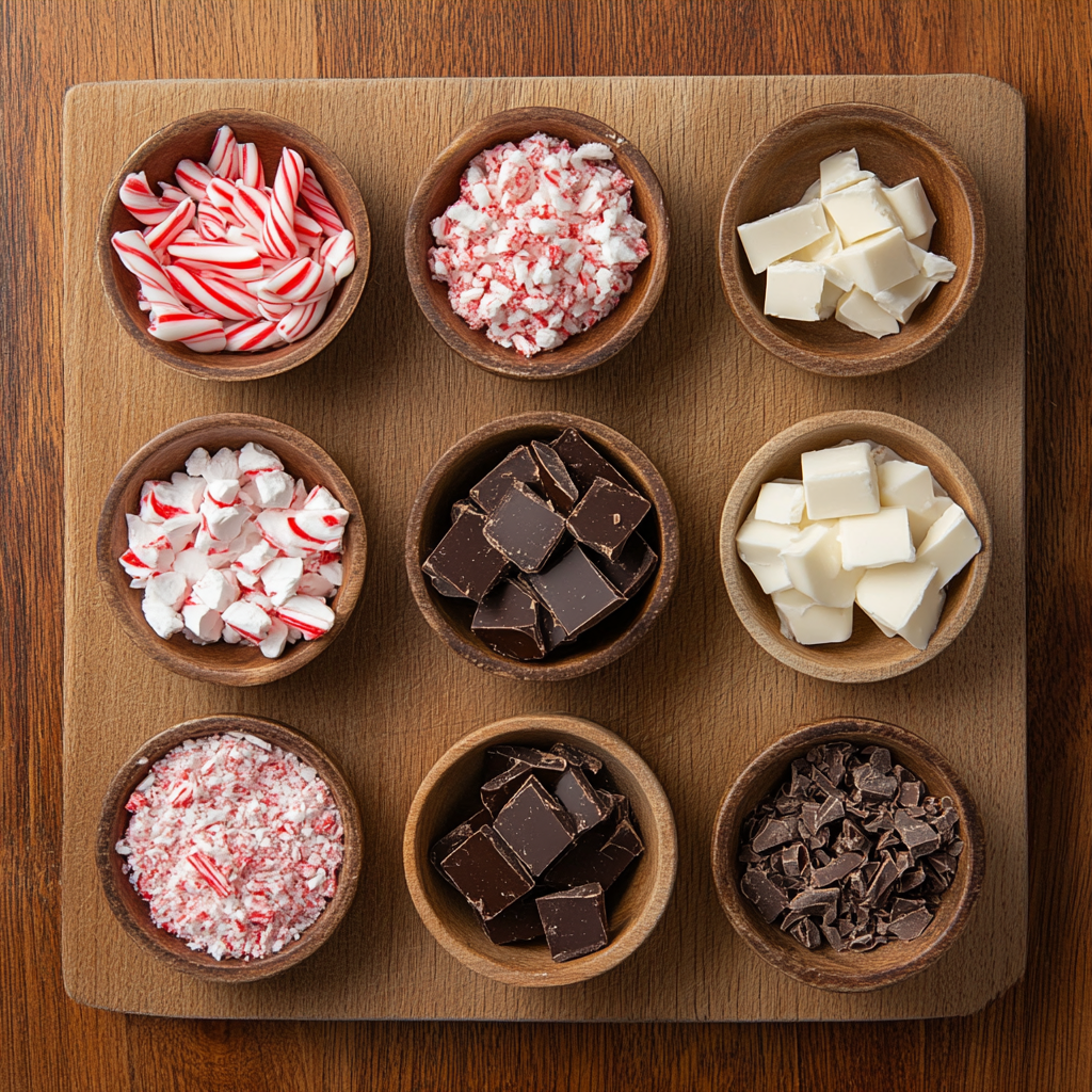 Homemade Peppermint Bark ingredients