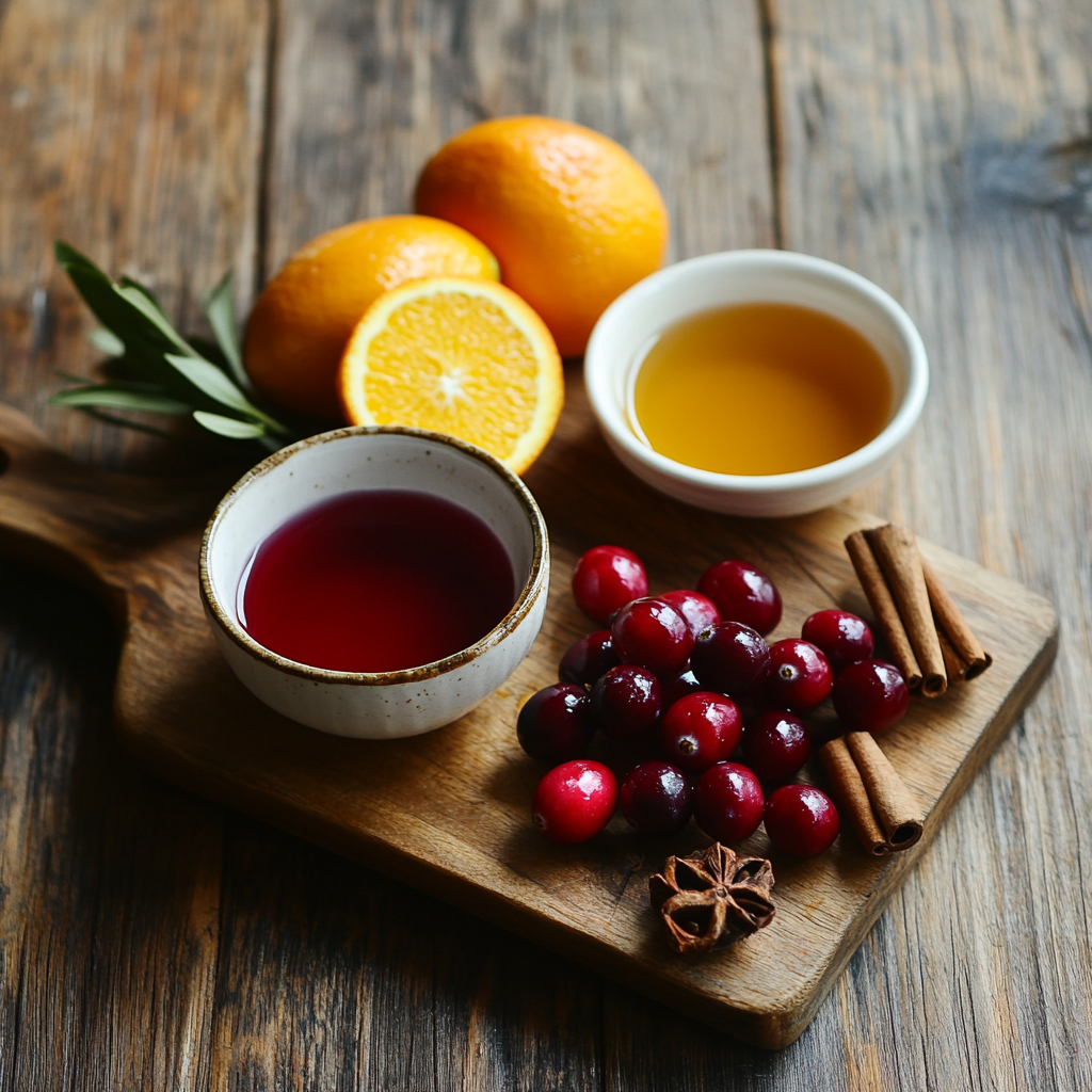 Honey Bourbon Cranberry Sauce ingredients