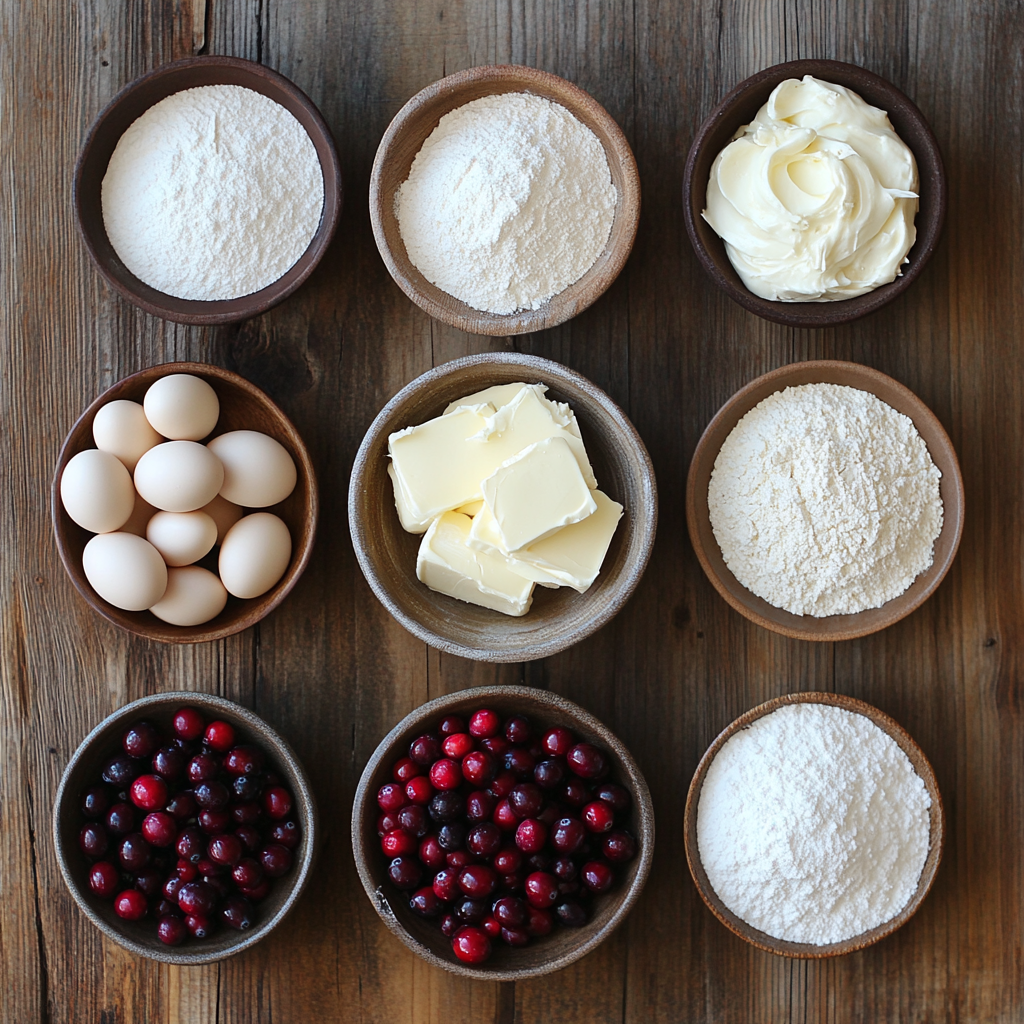 Mini Cranberry White Forest Cake ingredients